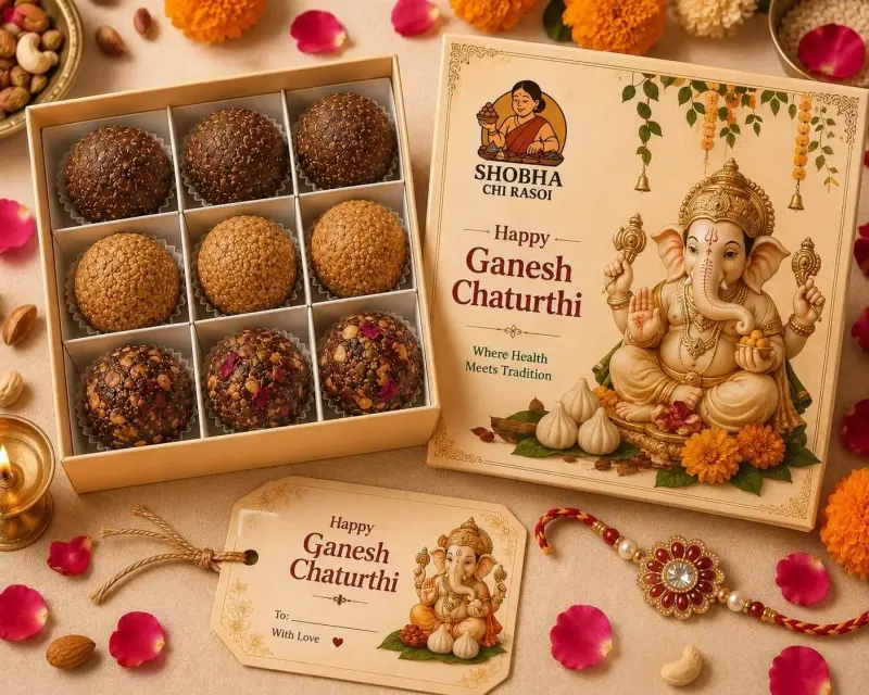 Ganesh Chaturthi Gift Box - 9 Laddoos